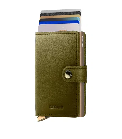 Secrid Leather Dusk Miniwallet In Green