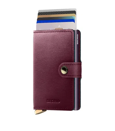 Secrid Leather Dusk Miniwallet In Red