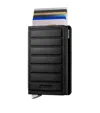 Secrid Leather Emboss Lines Slimwallet In Black