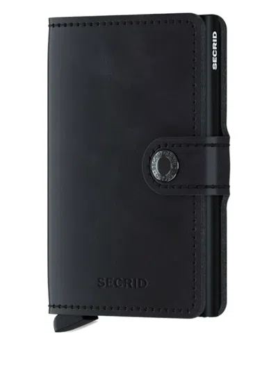 Secrid Leather Flap Cardholder In Black