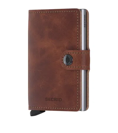 Secrid Leather Mini Wallet In Brown