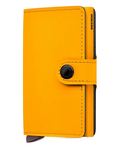 Secrid Leather Mini Wallet In Yellow