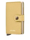 Secrid Womens Butter Yellow Miniwallet Pebbled-leather Wallet In Yellow