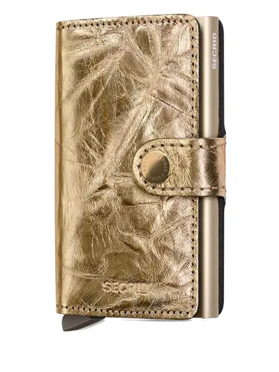 Secrid Leather Mini Wallet In Yellow