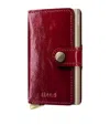 Secrid Leather Miniwallet In Red