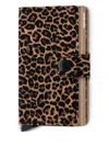 Secrid Leopard-print Leather Mini Wallet In Brown