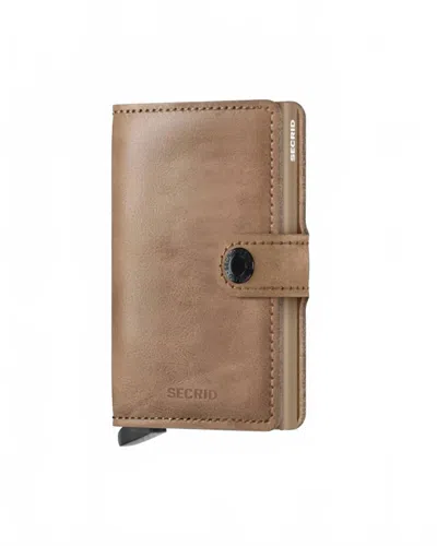 Secrid Men's Compact Mini Wallet In Vintage Taupe In Multi