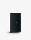 Secrid Miniwallet Optical Leather And Aluminium Cardholder In Black Titanium