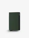 Secrid Orginal Miniwallet Logo-embossed Leather Wallet In Green