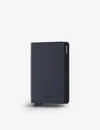 Secrid Slimwallet Matte Leather And Aluminium Cardholder In Night Blue