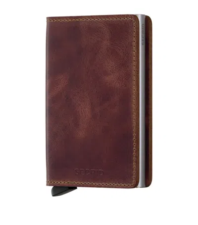 Secrid Original Leather Slimwallet In Brown