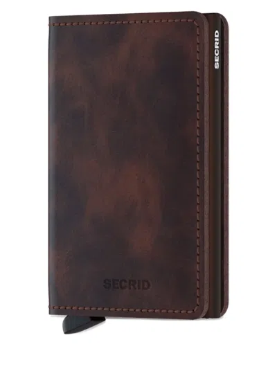Secrid Slimwallet Leather Cardholder In Brown