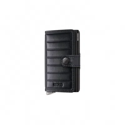 Secrid Women's Emboss Lines Premium Miniwallet In Black