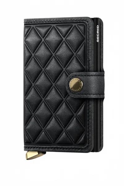 Secrid Women's Stainless-steel Miniwallet In Emboss Diamond Black
