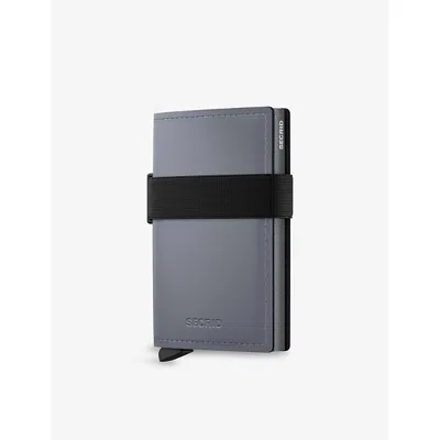 Secrid Womens Bandwallet Matte Leather Wallet Grey-black
