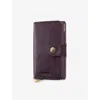 Secrid Womens  Basco Premium Miniwallet Leather Wallet In Purple