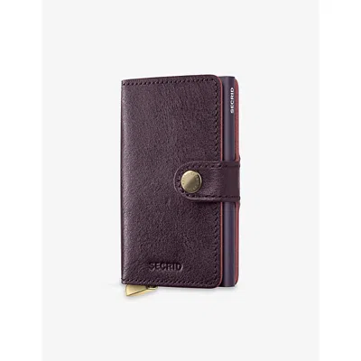 Secrid Womens  Basco Premium Miniwallet Leather Wallet In Burgundy
