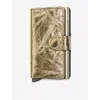 Secrid Womens Gold Miniwallet Crunch Leather Wallet In Gold