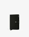 Secrid Mc-black Miniwallet Crisple Leather And Aluminium Wallet In Mc-black