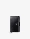 Secrid Mdu-black Premium Miniwallet Leather And Aluminium Wallet In Mdu-black