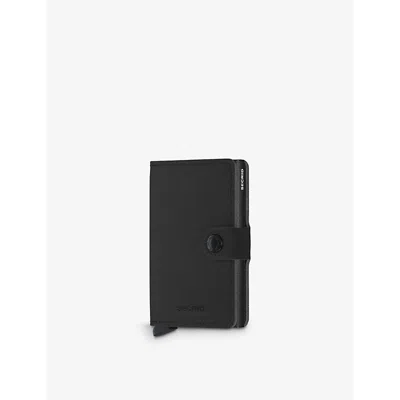 Secrid Womens  Miniwallet Logo-embossed Leather Wallet In Black