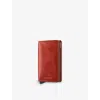 Secrid Womens  Miniwallet Logo-embossed Leather Wallet In Orange