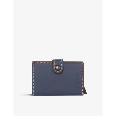 Secrid Miniwallet Leather And Aluminium Wallet In Orange