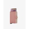 Secrid Womens Rose Twinwallet Grained Leather Wallet