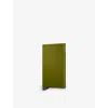 Secrid Womens Kelp Cardprotector Logo-print Metal Cardholder In Kelp