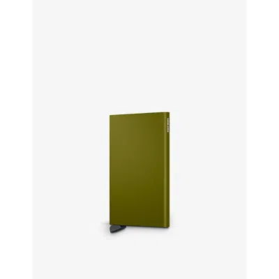 Secrid Womens Kelp Cardprotector Logo-print Metal Cardholder