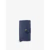 Secrid Womens Navy Crisple Branded Leather Wallet In Navy