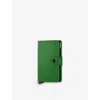 Secrid Womens Bright Green Matte Brand-debossed Leather Wallet In Bright Green