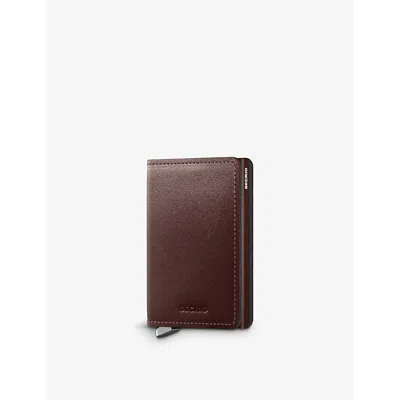 Secrid Womens Dark Brown Slimwallet Original Leather Cardholder