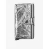 Secrid Womens Silver Miniwallet Crunch Leather Wallet In Gray