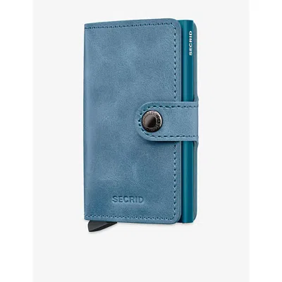 Secrid Womens Teal Miniwallet Leather Wallet In Blue