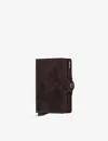 Secrid Tv-chocolate Twinwallet Vintage Leather And Aluminium Card Holder In Tv-chocolate