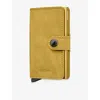 Secrid Button-fastening Leather Miniwallet In Yellow