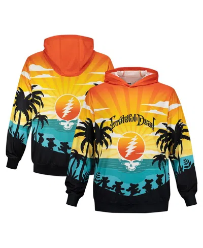 Section 119 Men's And Women's Orange The Grateful Dead Rising Sun Stealie Pullover Hoodie