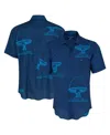 Section 119 Men's Blue The Allman Brothers Band Large Mushroom Button-down Shirt In Blue