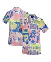 Section 119 Men's Pink The Beatles Portrait Mesh Button-down Shirt In Pink