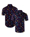 Section 119 Men's Purple David Bowie Electric Bolt Button-down Shirt In Purple