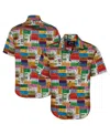 Section 119 Men's Red The Beatles Ticket Stub Button-down Shirt In Red