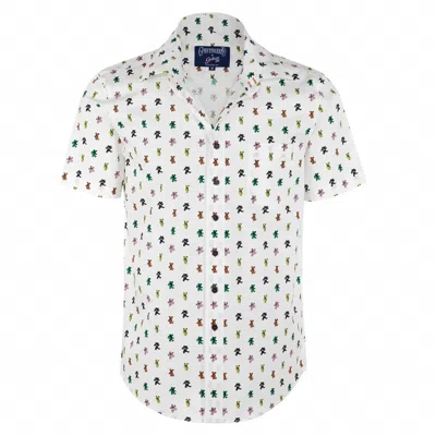Section 119 Pre-loved Men's Grateful Dead Button Down Short Sleeve Shirt In White