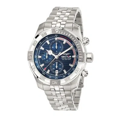 Pre-owned Sector Men's Diving Team Chronograph Steel / Blue R3273635001
