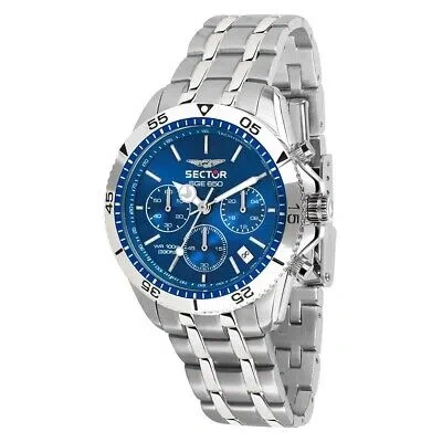 Pre-owned Sector No Limits Watch Sector Men Sge 650 Chronograph Steel / Blue R3273962001