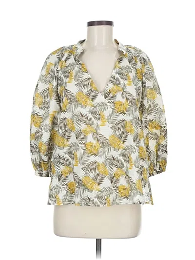 Pre-owned Secular 3/4 Sleeve Blouse In Yellow