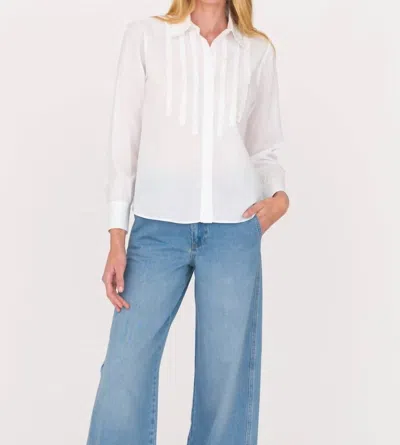 Secular Amelia Brushed Cotton Shirt In White