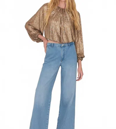 Secular Ava Sequin Top In Copper In Metallic