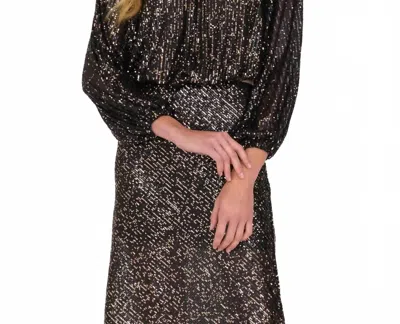 Secular Ava Top In Black And Rose Gold In Multi