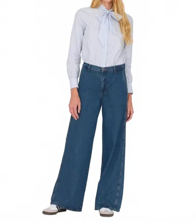 Secular Beckett Wide Leg Jeans In Classic Wash - Blue